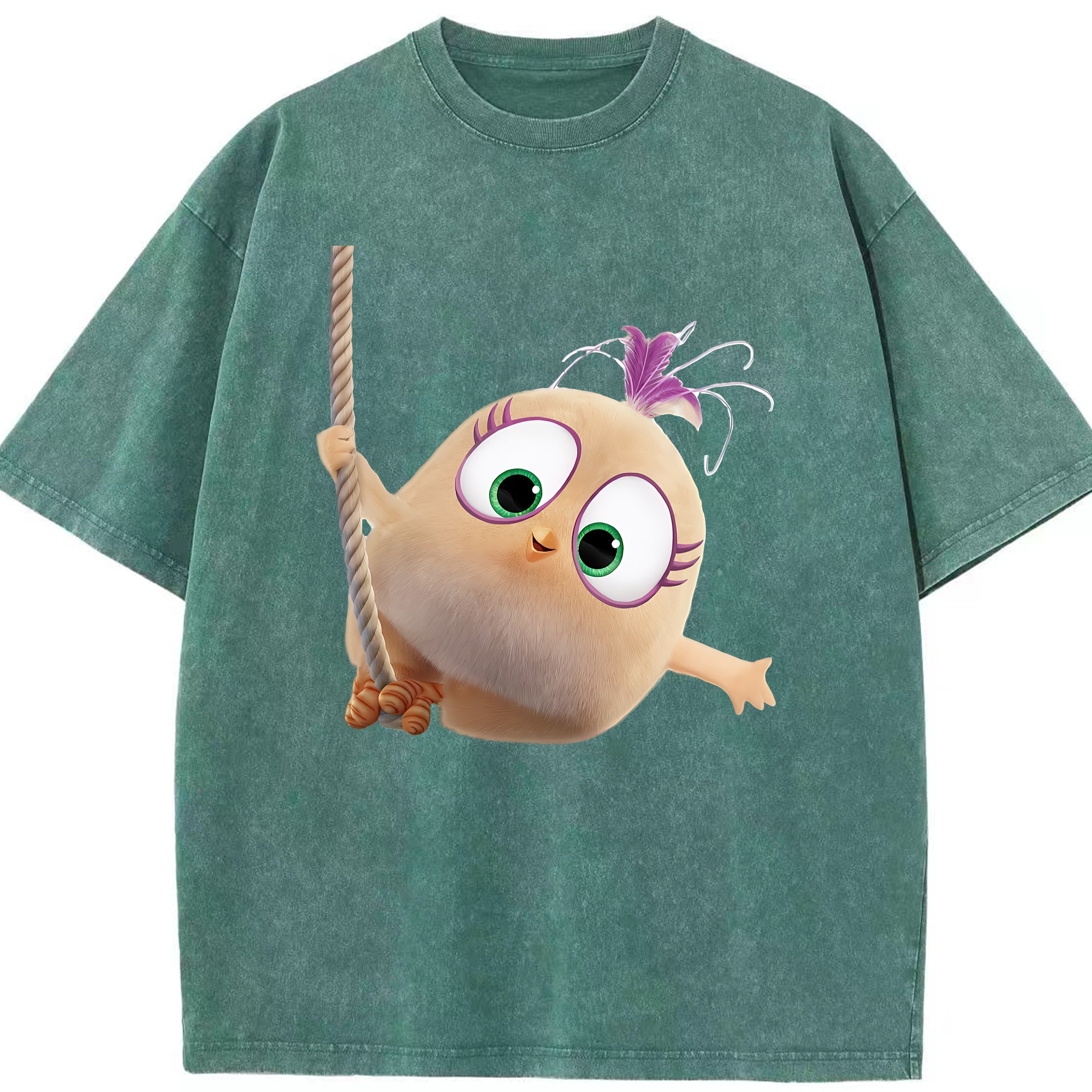 （画像用） Angry Birds アングリーバード 綿100% ヴィンテージ風 半袖Tシャツ（フロントプリント）